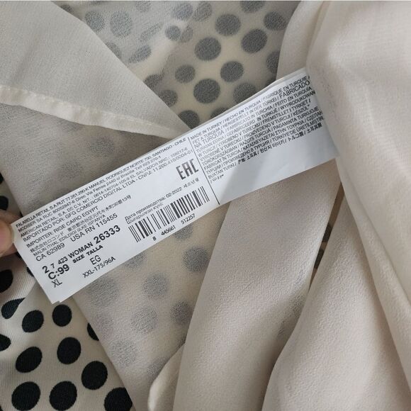 Mango MNG Polka-dot midi ruffle dress peaseant contemporary classic - Picture 8 of 14